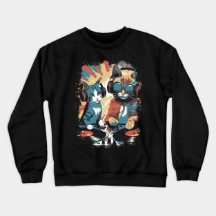 Dj Cat Crewneck Sweatshirt